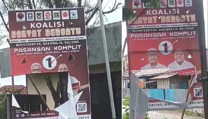 Insiden Pengerusakan Baliho Paslon Pilkada Mimika, Pengamat: Berpolitik Sewajarnya Saja, Jaga Barsaudara Selamanya