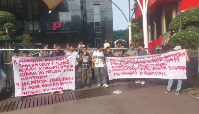 Mahasiswa Datangi KPK Tuntut Tranparansi Kasus Dana Hibah Pemprov Jatim