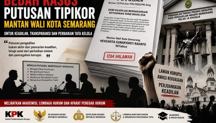 Tokoh LSM Lawas Dorong “Bedah Kasus” Putusan Perkara Mantan Wali Kota, Soroti Integritas dan Pencegahan Korupsi di Kota Semarang