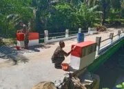 Kodim 0209/LB Rampungkan Pembangunan Jembatan Beton Penghubung Dua Desa di Labura