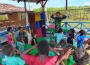 Satgas Yonif 123/Rajawali Ajarkan Anak-Anak Paud Di Papua Selatan
