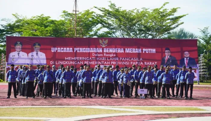 Kasdam XVIII/Kasuari Hadiri Upacara Hari Lahir Pancasila 2026 : Perkokoh Persatuan dan Semangat Kebangsaan