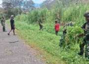 Satgas Yonif 521/DY Gelar Karya Bhakti di Kurima, Wujudkan “Papuaku Bersih dan Aman”