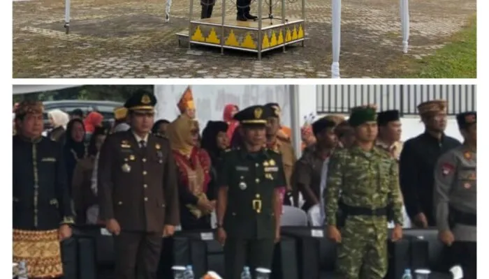 Sinergi TNI-Polri dan Pemkab Hadiri Upacara HUT Ke-80 Lampung Tengah, Usung Visi Indonesia Emas 2045