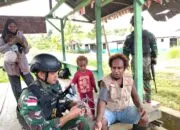 Satgas Yonif 410/Alugoro Gelar Layanan Kesehatan Gratis di Pelosok Kaimana Papua Barat