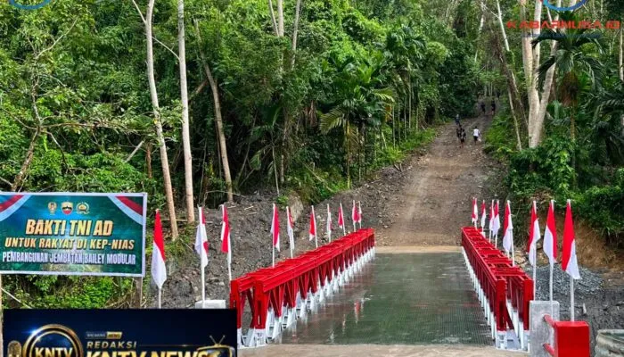 Jembatan Modular 24 Meter di Nias Utara Rampung, TNI Perkuat Akses Transportasi Warga