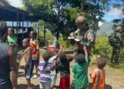 Pererat Sinergi di Papua, Satgas Pamtas Yonif 645/Gty Gelar Anjangsana di Distrik Napua