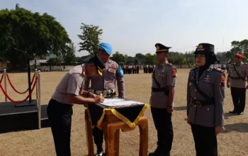Kapolres Sragen Lantik Empat Perwira Tekankan Amanah dan Integritas